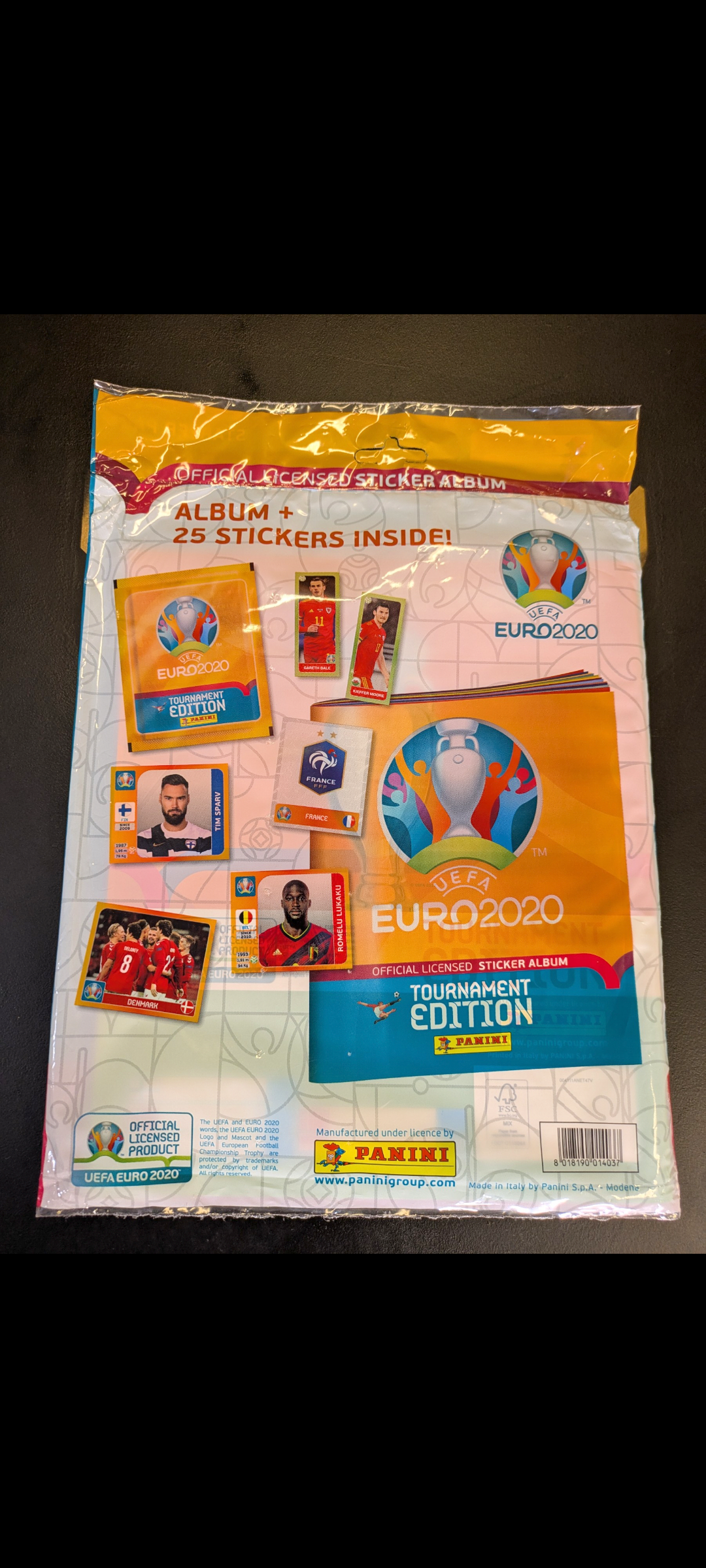 Panini Euro 2020 album +25 stickers