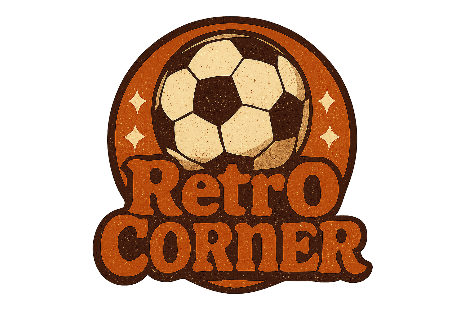 Retro logo of soccer with title "Retro Corner"