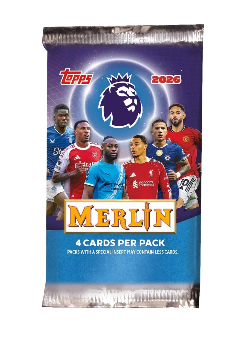 2026 Topps Merlin Premier League Blaster Pakke